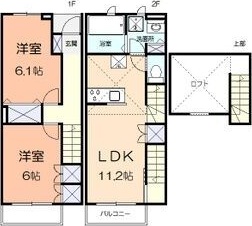 ベルメール 102号室 間取り