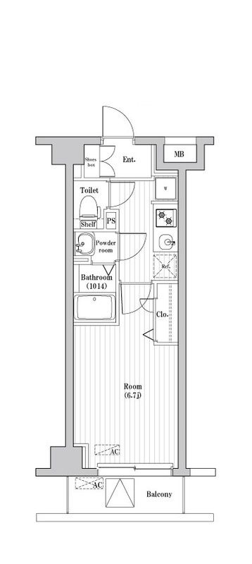 Ｎ－ＳｔａｇｅＦｕｊｉｓａｗａ 403号室 間取り