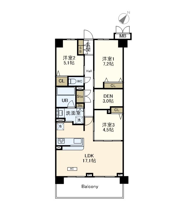 ヴェルデ 102号室 間取り