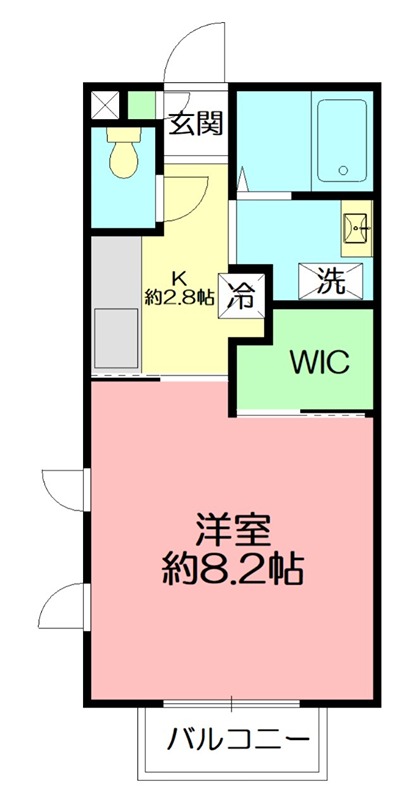 メゾン　ド　フォンティーヌ・Ａ棟 A201号室 間取り