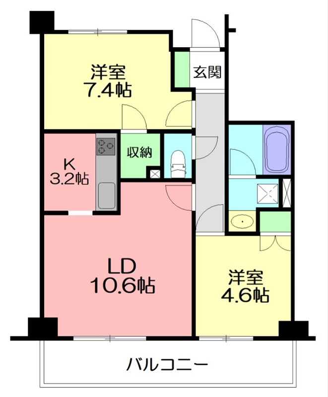 ガーデンヒルズ洋光台 304号室 間取り