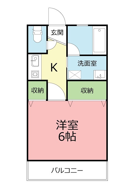 サウスウインド 201号室 間取り