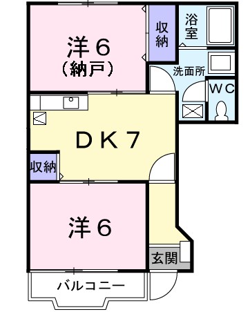 プリムローズ 102号室 間取り