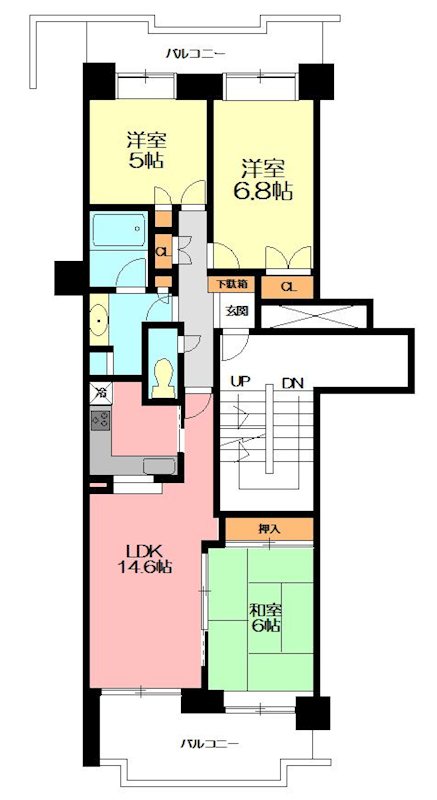 サン・ステージ緑園都市東の街五番館 506号室 間取り