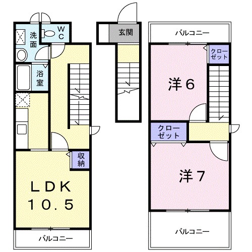 アプリカード広貴Ｂ 203号室 間取り