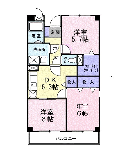 ラフィネ 401号室 間取り