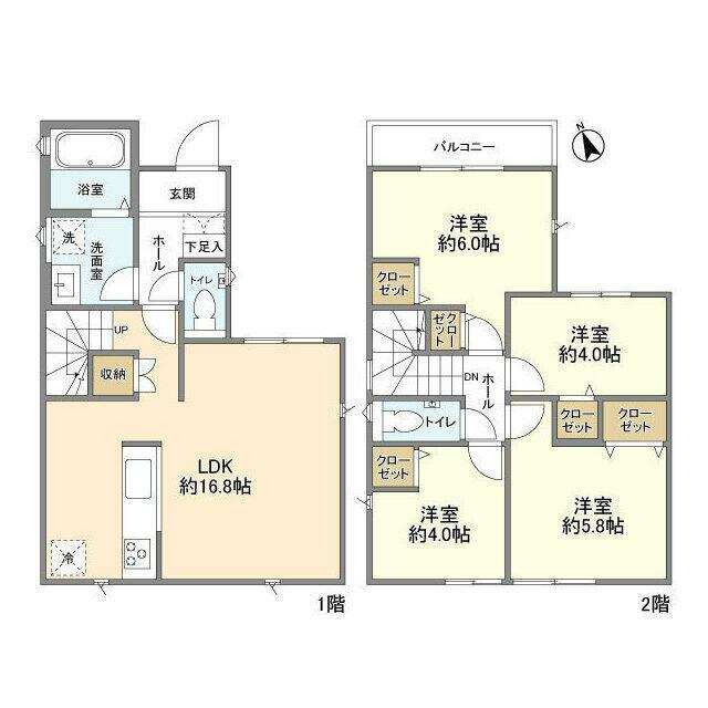 Ｋｏｌｅｔ茅ヶ崎萩園＃０４ 間取り