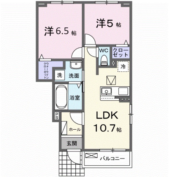 ノーブル・テルマエ 105号室 間取り
