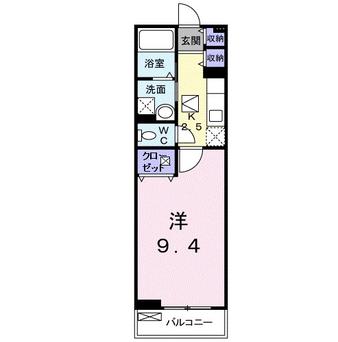 ルーフブライト 102号室 間取り