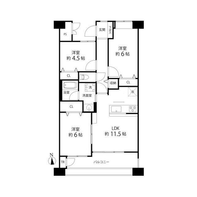 ブールヴァル舞岡 406号室 間取り