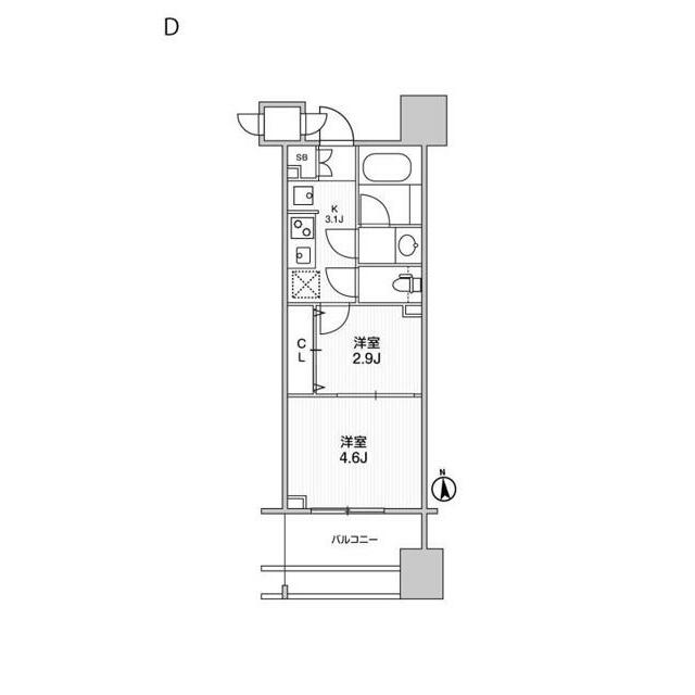 TOPAZ本厚木 204号室 間取り