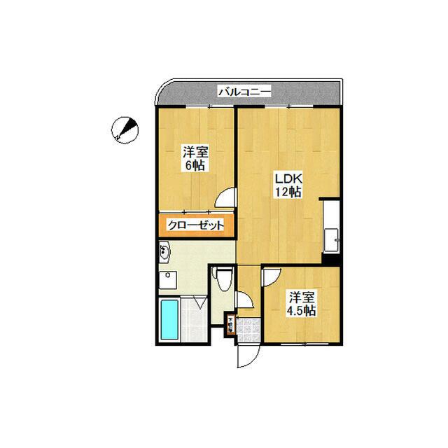 メゾン太陽 403号室 間取り