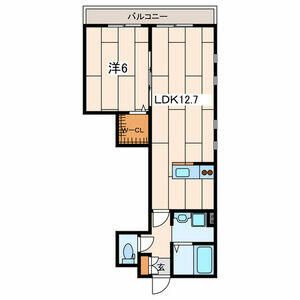 Ｔｅｒｒａｃｅ本厚木　Ⅱ 206号室 間取り