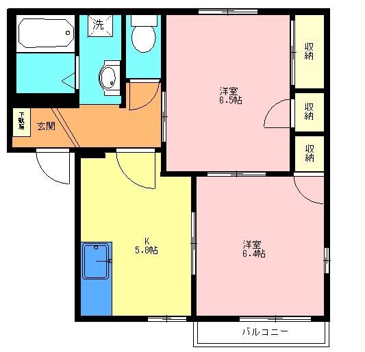 エスペランサ 202号室 間取り