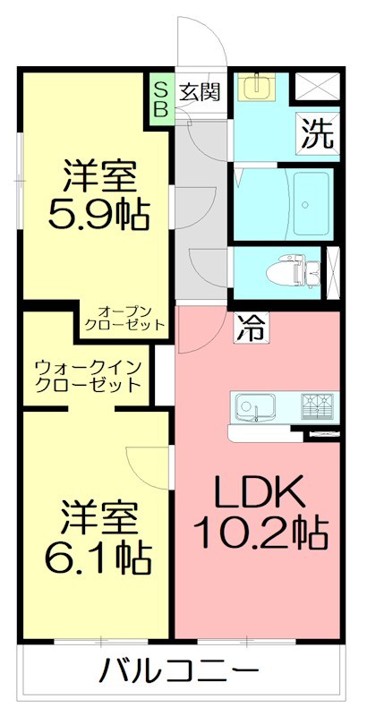 Gaspard  401号室 間取り