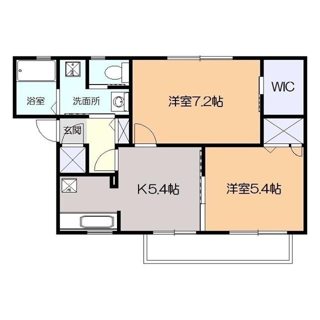 シティーハイムロイヤルⅢ 202号室 間取り