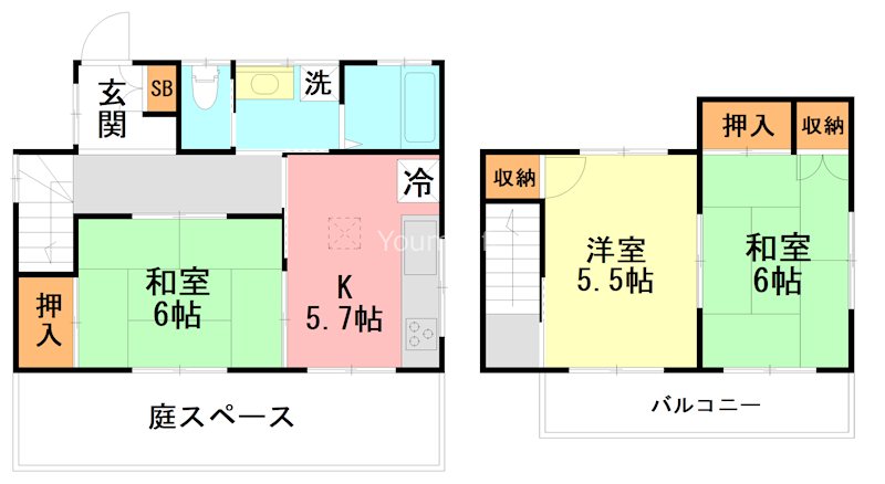 村岡東貸家 間取り