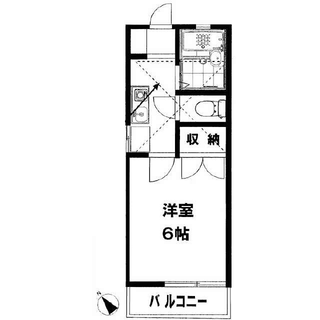 藤沢ドミール21 202号室 間取り