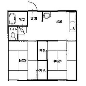 コーポリバティー 1F号室 間取り