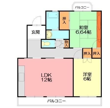 アメニティ高麗 202号室 間取り