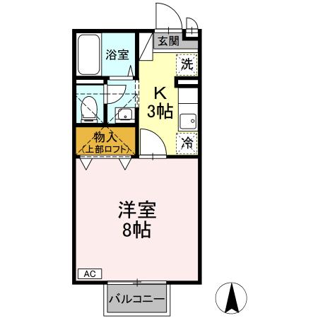 ドルフ　KⅡ 201号室 間取り