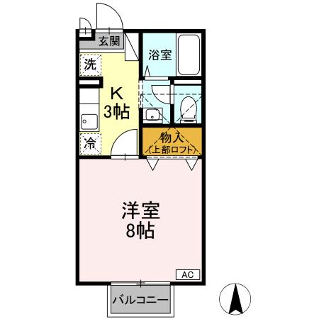 ドルフ　KⅡ 202号室 間取り