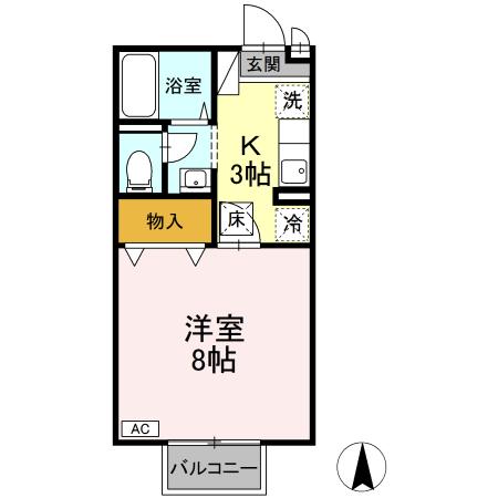 ドルフ　KⅢ 103号室 間取り