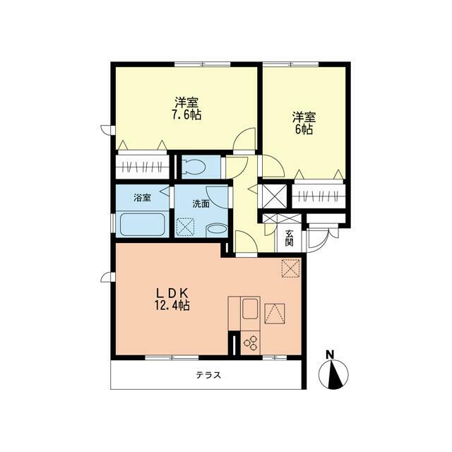 オランジュ 101号室 間取り