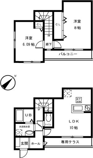 オリビエート A号室 間取り