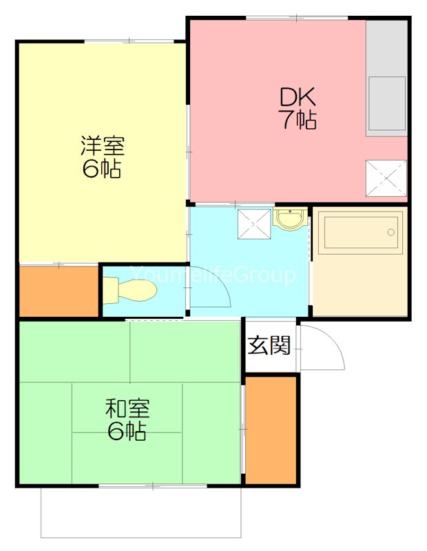 サンハイツ村岡 101号室 間取り