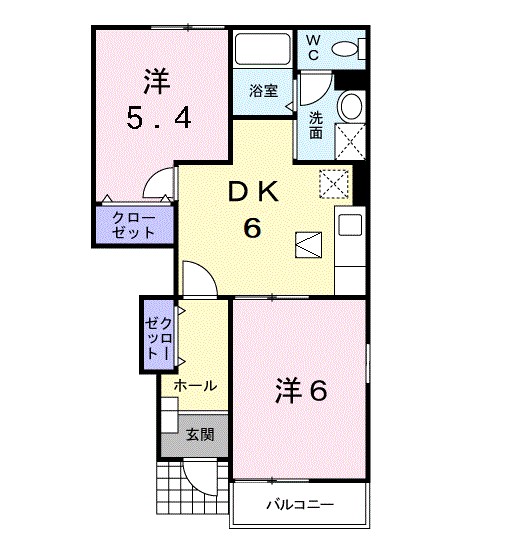 エス・テュエールＡ 102号室 間取り