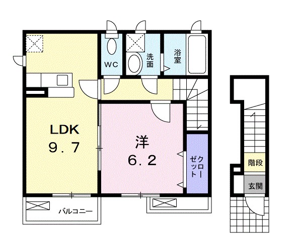 ソレアード 201号室 間取り