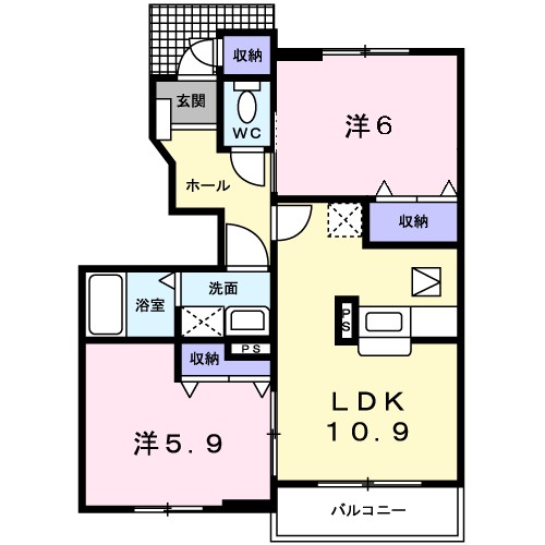 アヴニール秋葉A 103号室 間取り