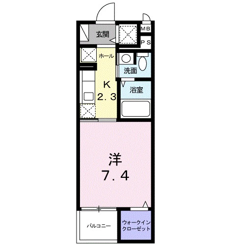 トゥット　フェリーチェ　湘南 205号室 間取り