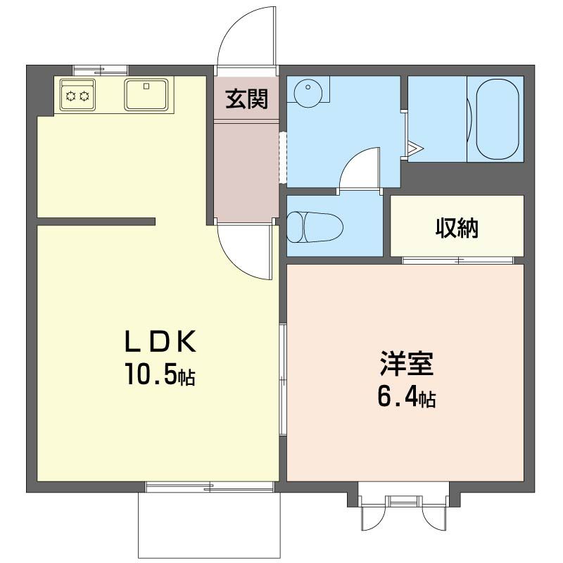 アルカディア 101号室 間取り