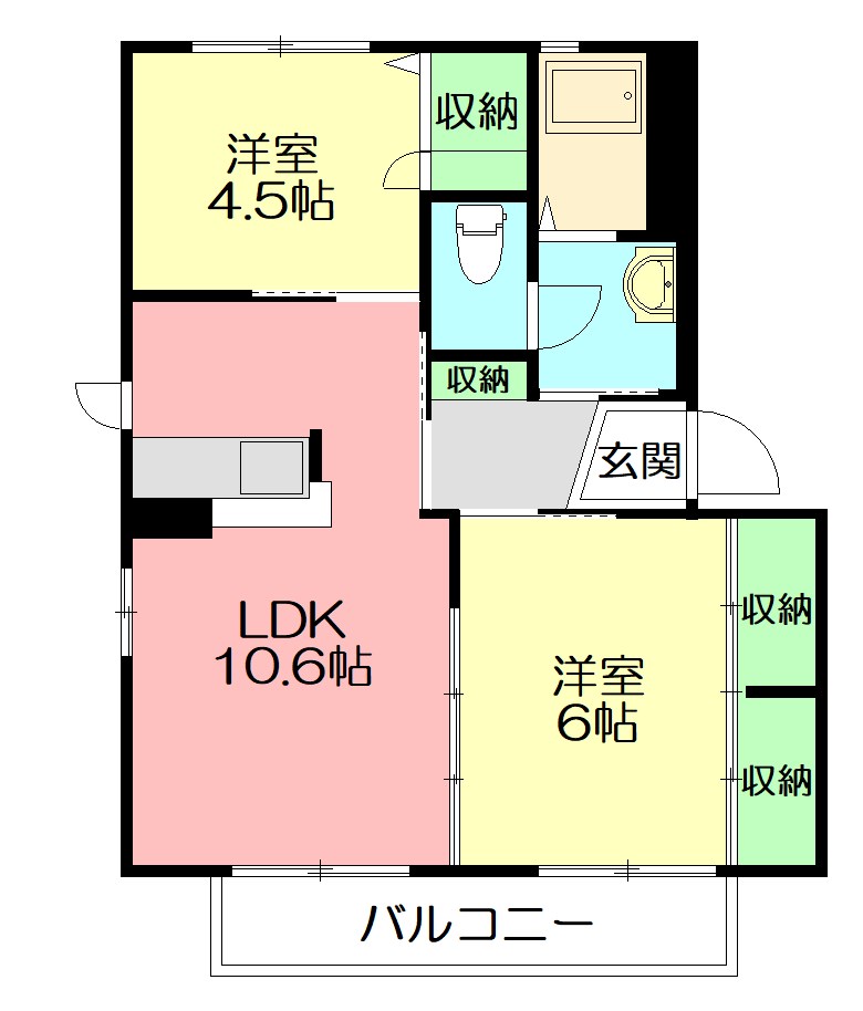 カサベルデ赤坂Ａ 202号室 間取り
