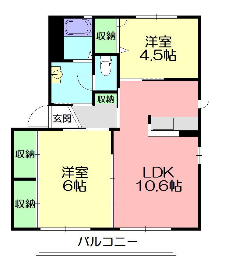 カサベルデ赤坂Ａ 101号室 間取り