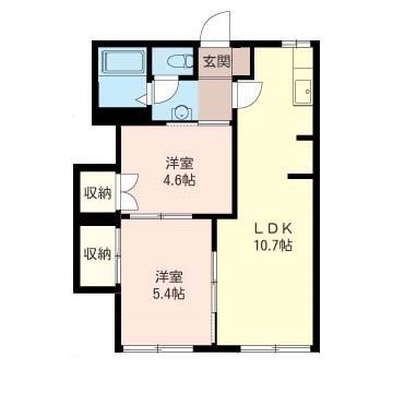 第二石井ハイツ 103号室 間取り