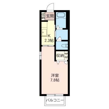 プログレスＢ 205号室 間取り