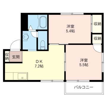 メゾンテルキ　Ｃ 201号室 間取り