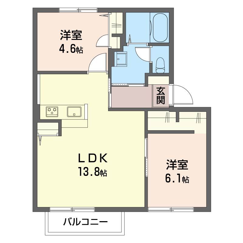 ハイムみしゅらん 201号室 間取り