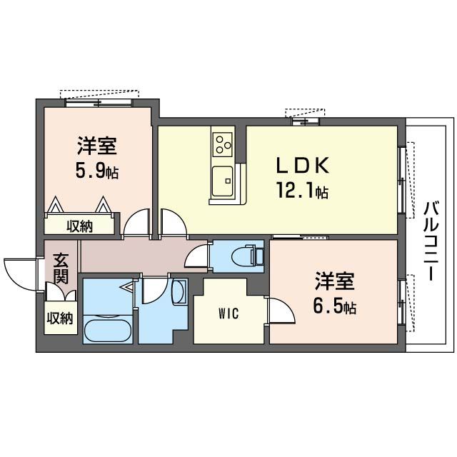 Ｒｅｇａｌｏ　Ｋｅｙａｋｉ 302号室 間取り