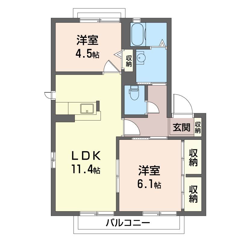 エトワールA 202号室 間取り