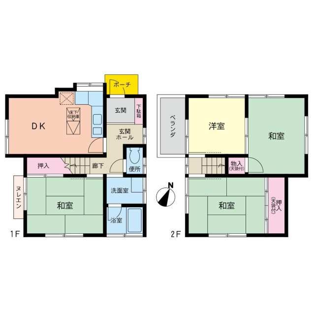 小田原市小船貸家 間取り