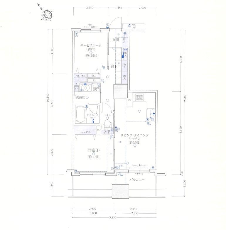 クリオ藤沢駅前 703号室 間取り