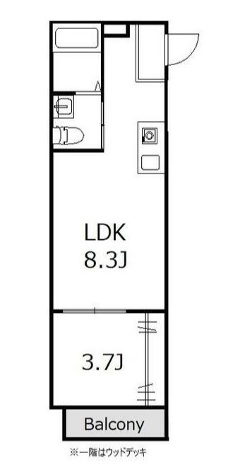 ひなたと春風のラテ 204号室 間取り