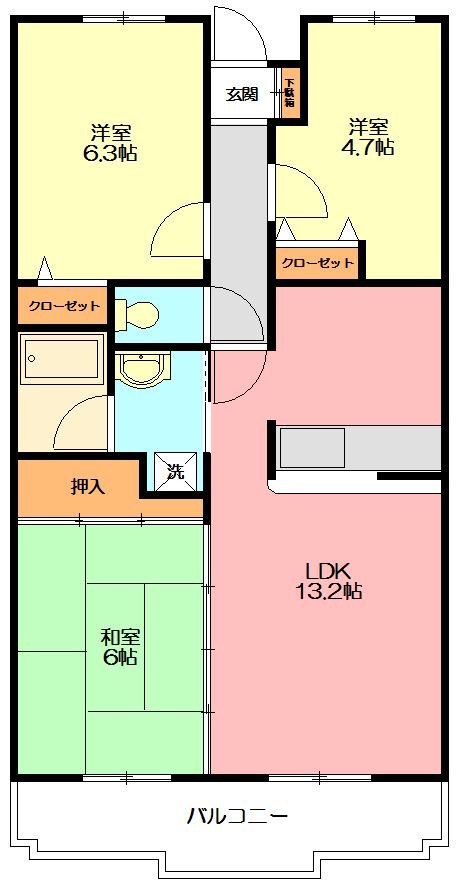 レジデンス山手台 104号室 間取り