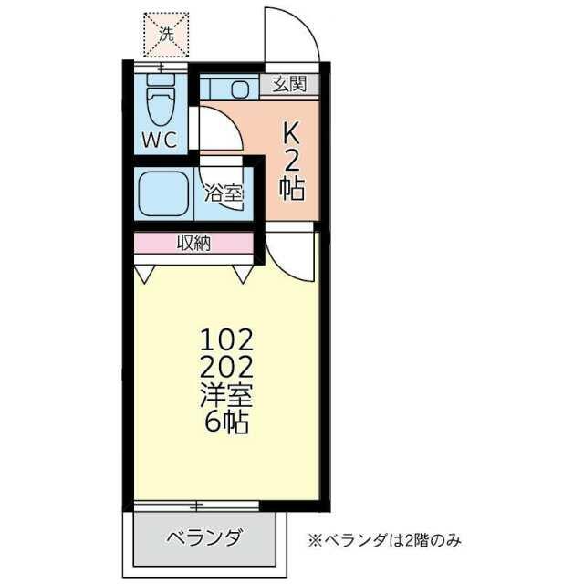 第８匠優アパート 102号室 間取り