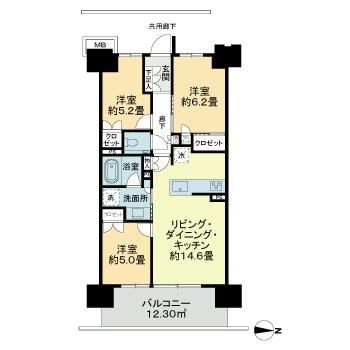 プレミスト湘南辻堂　ＦＯＲＥＳＴ　Ｆａｃｅ 668号室 間取り