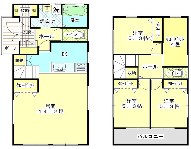 栄町貸家 間取り